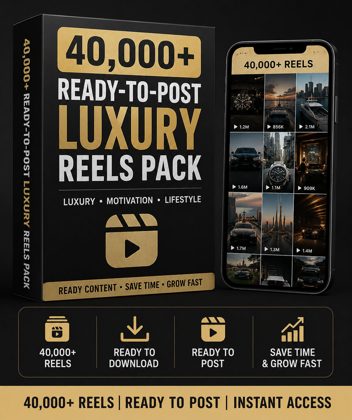 40,000+ Ready-To-Post Luxury Reels Pack